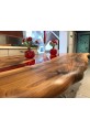 Raw Sienna Dining Table with Crimson River Epoxy